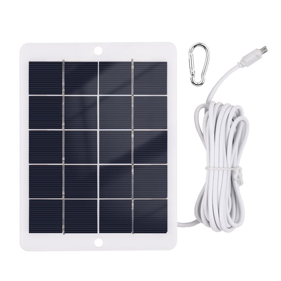 3W 5V Portable Solar Charger Waterproof Solar Panel Charger for Camping with Micro USB Plug for Charging Mobile Phones Mini Fans LED Light Home Monitor Camera
