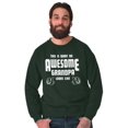 thumbnail image 5 of What An Awesome Grandpa Looks Like Men's Crewneck Sweatshirt Brisco Brands S, 5 of 6