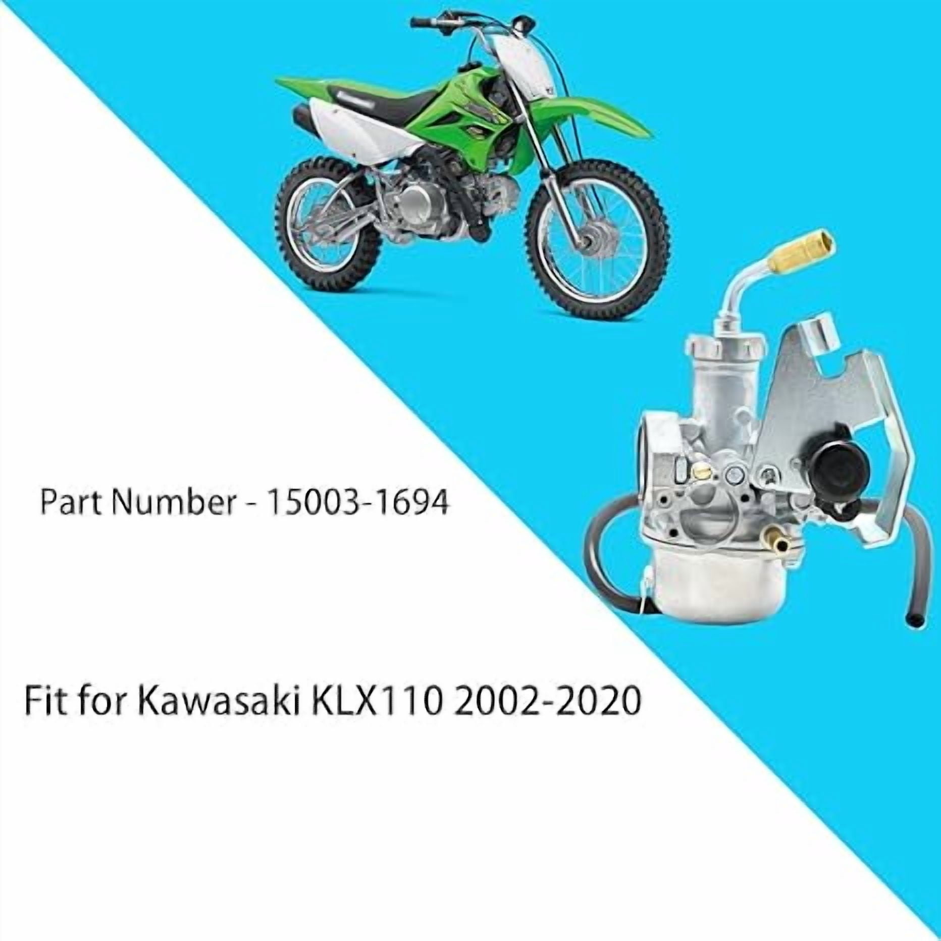 Carburetor 15003-1694 Replacement for Kawasaki KLX110 KLX 110 2002-2020 Carb