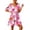 Pink 54, variant on SELONE Halloween Pajamas Women Nightgown Plus Size Short Sleeve Dress Hat Pumpkin Ruffle Dress Gift for Wife Nightshirts