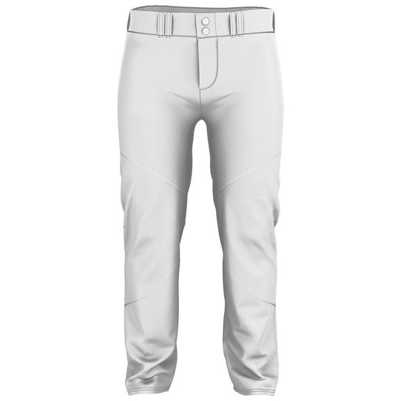Alleson Athletic 655WLBY Youth Crush Premier Braided Baseball Pant - White Black