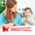 thumbnail image 4 of OUNONA 300Pcs Red Plush Chenille Stems Bendable Twisted Rods for Craft Making Handmade Accessories, 4 of 6