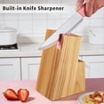 thumbnail image 3 of 14-Piece Kitchen Knife Set with Block, High Carbon Stainless Steel Sharp Chef Knives with Built-in Sharpener, Ergonomic Handles, Professional Cutlery for Home Cooking & Gifts, Pink, 3 of 4
