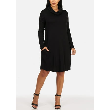 Junior black dress long sleeve knee length Junior black dress long sleeve knee length