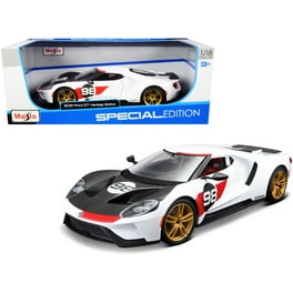 1:18 Diecast ￼Ford GT ホワイト ミニカー 1/18 Ford GT Frozen White 2017 Composite Model Car By