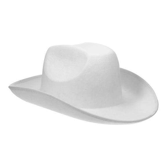 LOLIPPYY White Cowboy Hat for Women's Adjustable Felt Hat for Decor Chic Accessory Lightweight Design 22.5 in