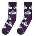 thumbnail image 5 of Crazy Socks for Women, Grape Crush Soda, Funny Colorful Prints, Medium, 5 of 6