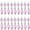 Pink, variant on 20 Pieces Chandelier Icicle Crystal U-Drop Prisms Lamp Parts Glass Pendants Beads for Wedding, Party or Holiday Decoration, 37mm, Purple