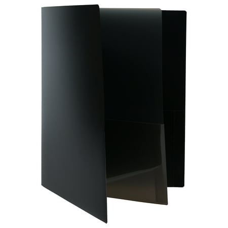 UPC: 0840108815027 | JAM Paper & Envelope Heavy Duty Plastic Multi Pocket Folders 4 Pocket Organizer Black Bulk 72/Pack