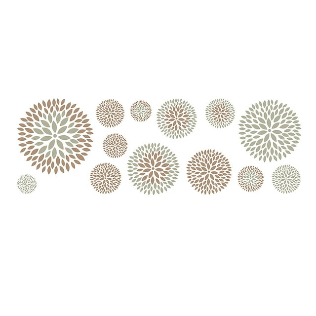 Hydrangea Flower Wall Decals Modern Peel And Stick Removable Art For Bedroom Living Room Home