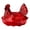 Red, variant on Glass Crystal Hen-Shape Candy Dishes Creative Chicken Fruit Bowl with Lid Table Decoration Dessert Plate Home Decors