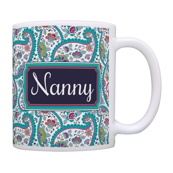 ThisWear Nanny Mothers Day Gift for Nanny Birthday Gift Nanny Grandma Gifts Coffee Mug Paisley