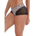 thumbnail image 5 of INSPIRE CHIC Mother's Day Women's Lace Butt-Lifting Tummy Control Mid Rise Panties Breathable Full Coverage Boyshorts S Light Pink, 5 of 5