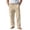 Khaki, variant on Men's Pants, Casual Summer Pants With Stretch Waist Multiple Pockets Lightweight Beach Trousers For Outdoor Travel Tech Mens Pants Khaki XXL