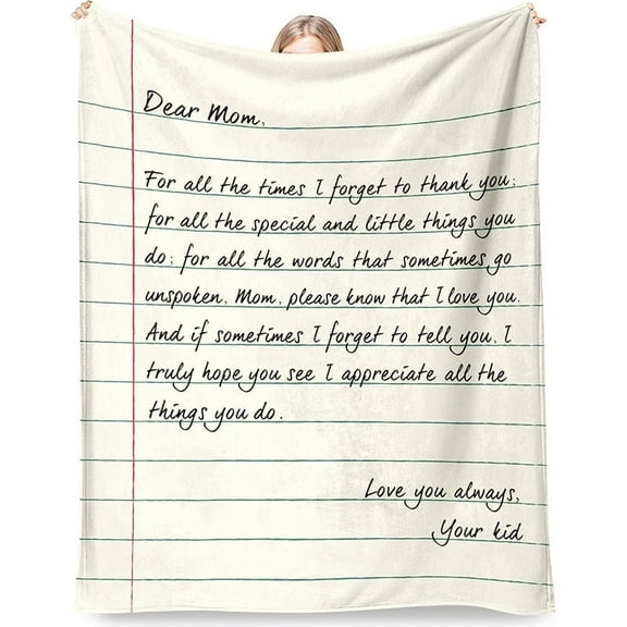 Dad Letter Blanket Gifts - Birthday, Fathers Day, Christmas, Valentines Ideas for Dad from Daughter Son, 60"50"