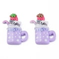 thumbnail image 2 of Opaque Resin Cabochons Cat with Cup Lilac 32x25x6mm, 2 of 2
