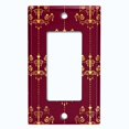 thumbnail image 5 of Metal Light Switch Plate Cover Elegant Burgundy Chandelier Damask DAM079, 5 of 13