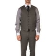 thumbnail image 4 of Ferrecci Men's York Grey Slim Fit Notch Lapel 3 Piece Wool Vintage Herringbone Suit Set - Blazer Jacket, Vest and Pants, 4 of 5