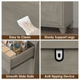 thumbnail image 5 of Homfa 55"W Kitchen Sideboard Credenza, 4-Doors 3-Drawer Wood Buffet Storage Cabinet with Adjustable Shelves, Wash Gray, 5 of 7