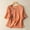 Orange, variant on Blczomt Summer Tops for Women 2025 Crew Neck Cotton Linen Short Sleeve Shirts Orange Loose Fit Casual Womens Spring Blouses