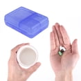 thumbnail image 4 of Unique Bargains 1 Pc 9 Grids Double Layer Pill Case Durable for Travel Blue, 4 of 6