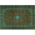 thumbnail image 1 of Ahgly Company Indoor Rectangle Persian Turquoise Blue Traditional Area Rugs, 5' x 7', 1 of 4
