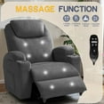 thumbnail image 4 of Furmax Electric Power Lift Recliner Soft Corduroy Chair Sofa with with 8 Vibrating Massages Ergonomic Lounge Chair with 2 Cup Holders and Side Pocket,Gray, 4 of 7