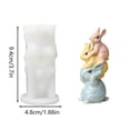 thumbnail image 4 of TIELUTT Easter Stacking Game DIY Rabbit Resin Candle Small Rabbit Scented Smooth on Silicone Rubber Silicone Ashtray with Holder Silicone Head with Cover Resin Kitty Blank Door Mat for Crafting, 4 of 6