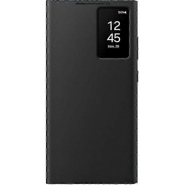 Galaxy S23 Ultra and S24 Ultra Smart View Wallet Case with Black Protective Cover