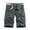 Gray Cargo Shorts, variant on Men's Drawstring Cargo Shorts Multi-Pockets Straight Fit Bermuda Shorts Solid Color Summer Beachwear Knee Length Shorts Gray M