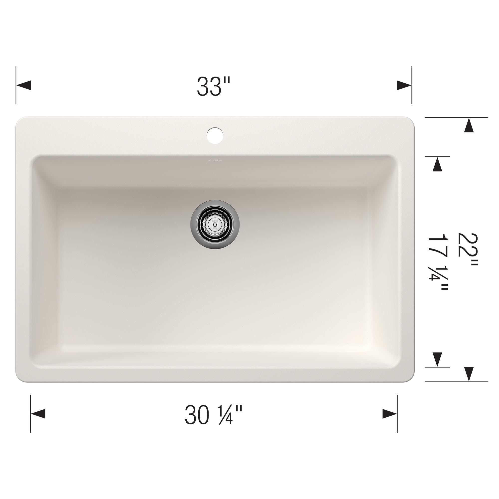 Blanco 443200 33 x 22 in. 1H 1B Dual Mount Kitchen Sink