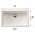 thumbnail image 4 of Blanco 443197 Liven 33" Drop-In/Undermount Super Single Basin Silgranit Kitchen Sink -, 4 of 7