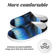 thumbnail image 6 of Fotbe Blue Viper Snake Pattern Women's Fuzzy Curly Fur Memory Foam Loafer Slippers Indoor Outdoor Slippers Winter Home Shoes-37/38, 6 of 7