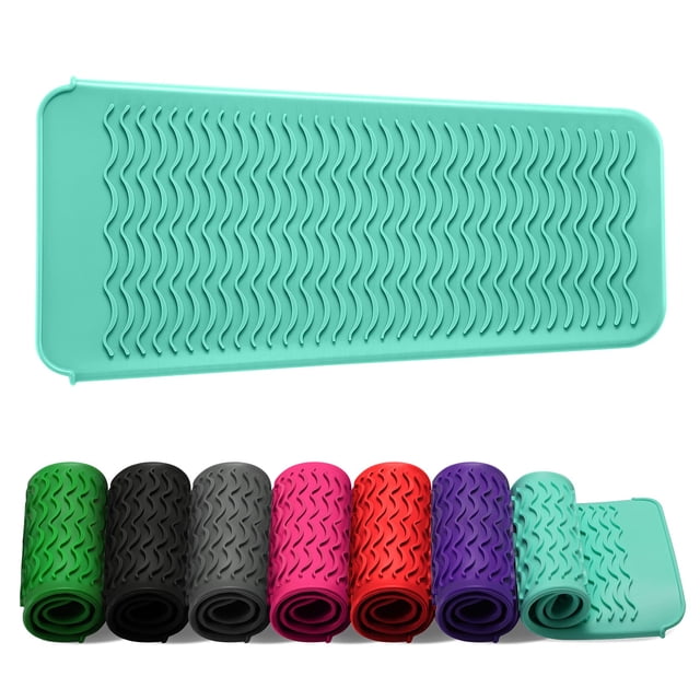 Funda de silicona resistente ZAXOP para planchas, rizadores y herramientas de calor (verde menta)