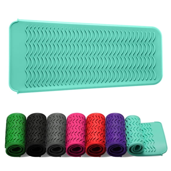 Funda de silicona resistente ZAXOP para planchas, rizadores y herramientas de calor (verde menta)