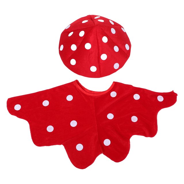 Boina de hongo rojo, gorro de peluche con lunares, bonito accesorio de cosplay para actuaciones escénicas y celebraciones, accesorio para Halloween, Navidad y fiestas