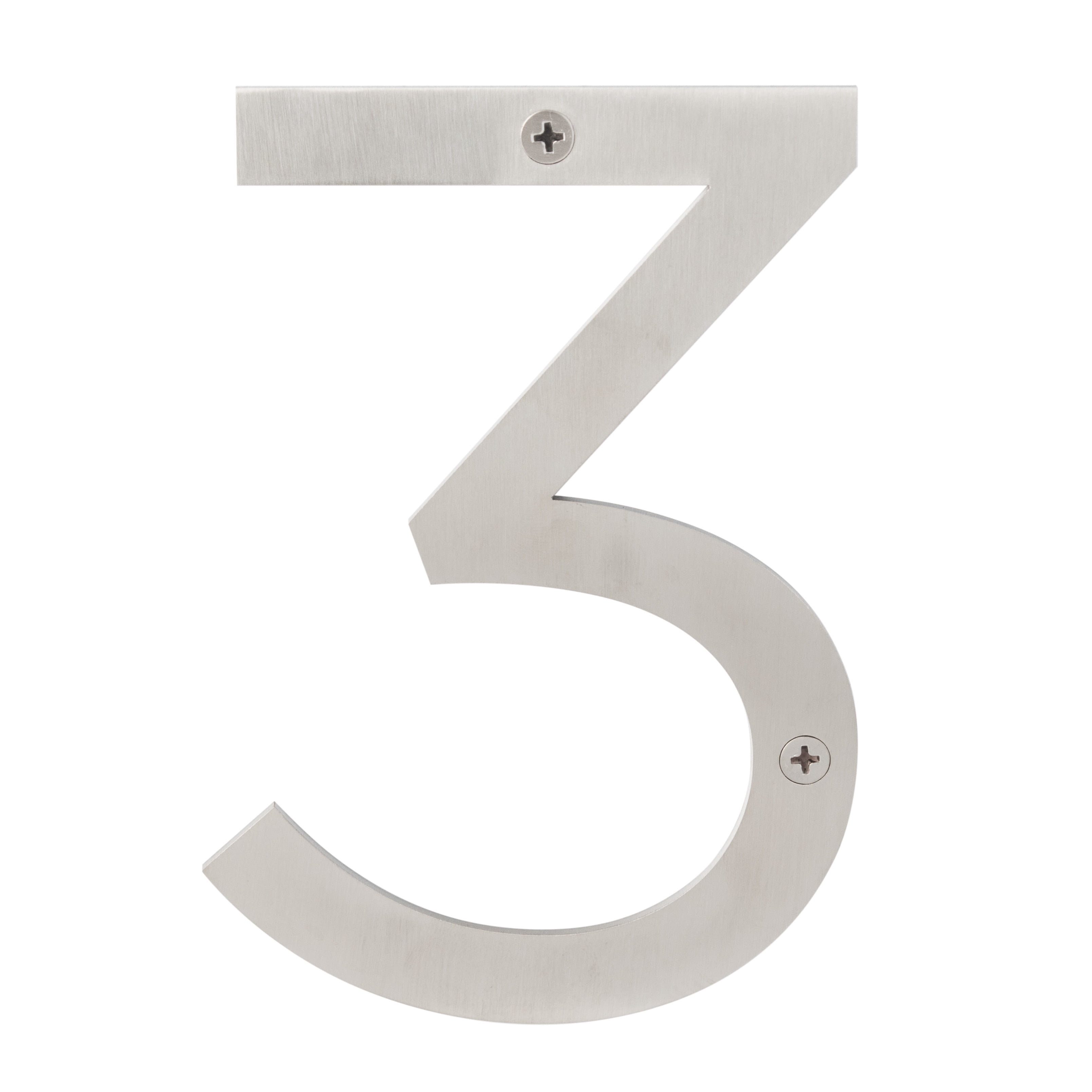 Sure-loc  Stainless-steel House Numbers - 6"H Silver/1