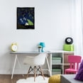 thumbnail image 4 of Stupell Industries Eclectic Frog in Night Forest Black Floating Frame Canvas Art, 17 x 21, by Michelle Ingari Designs, 4 of 8