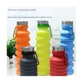 thumbnail image 2 of Taza plegable de 550 ml PENGJJMXG taza de viaje deportiva botella de agua de silicona telescópica plegable azul, 2 of 5