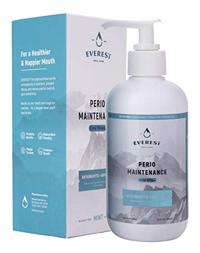 'Everest' Perio Maintenance Oral Rinse Concentrated Mouthwash | 0.63% Stannous Fluoride | 10 oz Oral Care Mouth Wash with Easy Pump Dispenser | 2+ Months Supply - Mint