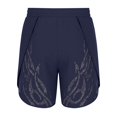 thumbnail image 6 of DeHolifer Men's Basketball Shorts Casual Workout Athletic Shorts Mesh Flame Graphic Print Running Short Pants Navy 2XL, 6 of 7