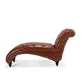 thumbnail image 3 of Cfowner Button-Tufted Chaise, Lounge Chair & Indoor Leisure Sofa Couch for Living Room, Brown, 3 of 7
