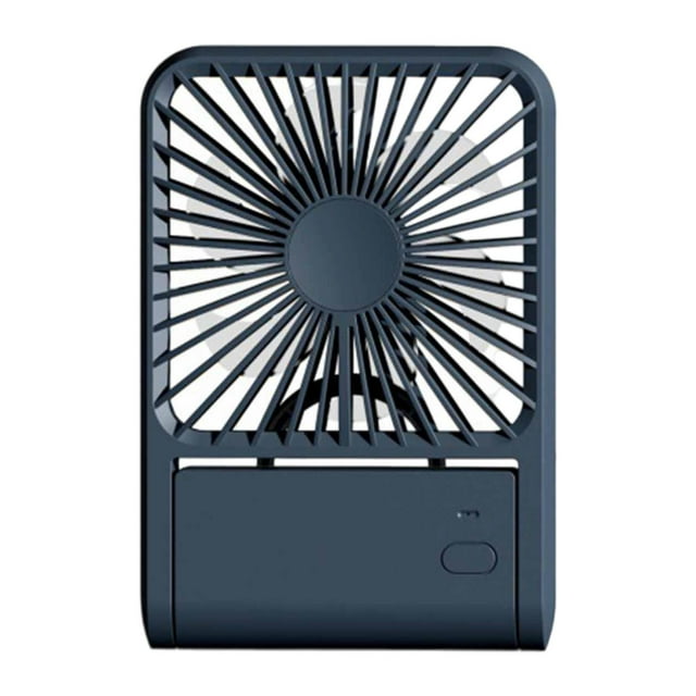 Ventilador de escritorio pequeño, personal, recargable, para interiores y exteriores. Azul