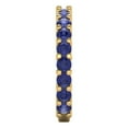 thumbnail image 4 of 1.26 ctw Wedding Band for Women - 18K Yellow Gold Simulated Tanzanite Stackable Eternity Ring, 4 of 6