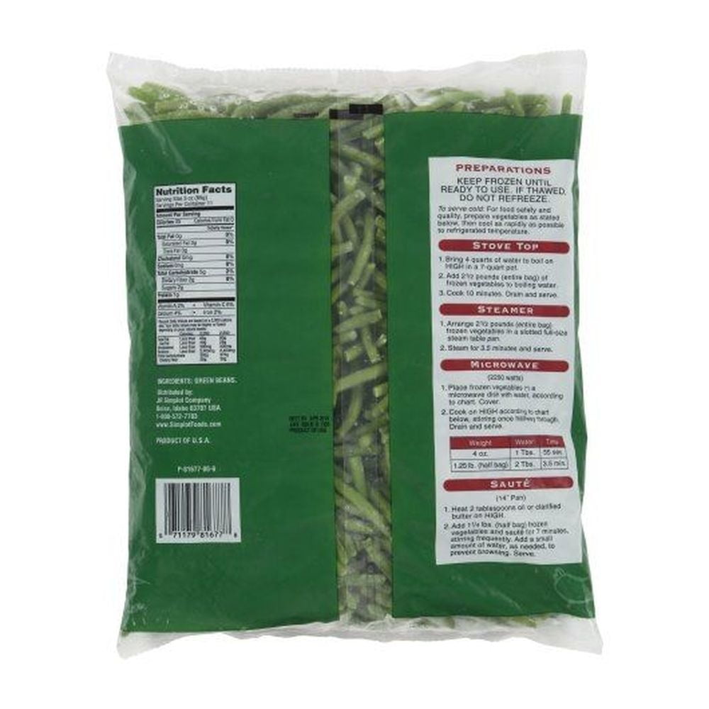 Culinary Select Haricot Vert - 2.5 lb. package, 6 packages per case