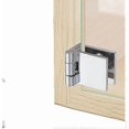 thumbnail image 2 of 2pcs Glass Door Hinge Wine Cabinet Wine Cabinet Display Cabinet Recessed Side Mount Glass Door Hinge Brushed Nickel, 2 of 2