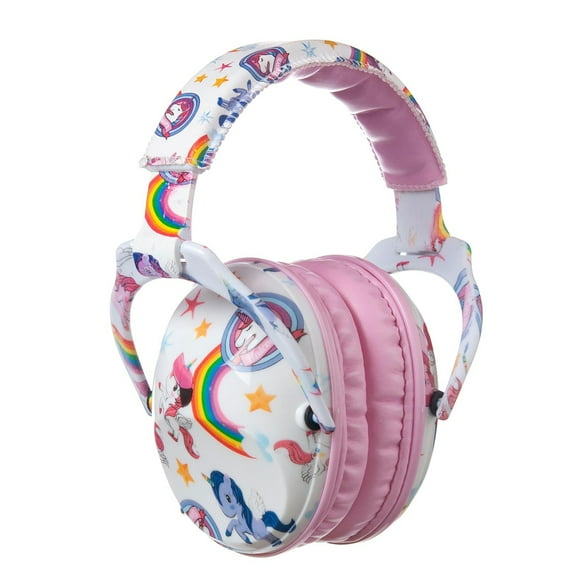 PROTEAR NRR 25dB Ear Defenders for Kids- Noise Cancelling Ear Muffs Hearing Protectors for Children,Toddler Baby Ideal for Fireworks, Concerts, Cinema（Pink,Unicorn）