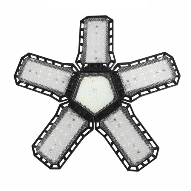 Luces LED de techo de garaje deformables Infidev con paneles ajustables, superbrillantes y de bajo consumo, para taller, garaje y sótano, con casquillo de rosca E27.