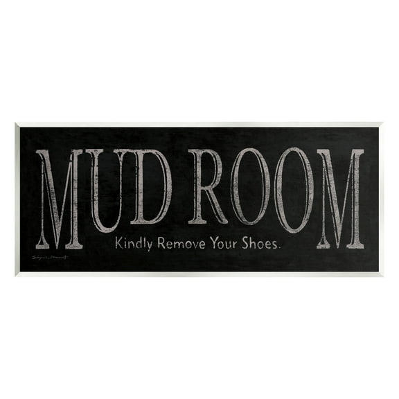 Stupell Mud Room Remove Shoes Reminder Inspirational Painting Wall Plaque Unframed Art Print Wall Art