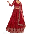 thumbnail image 2 of Mode Femme Filet Brodé Semi-Cousu Lehenga Choli, 2 of 4